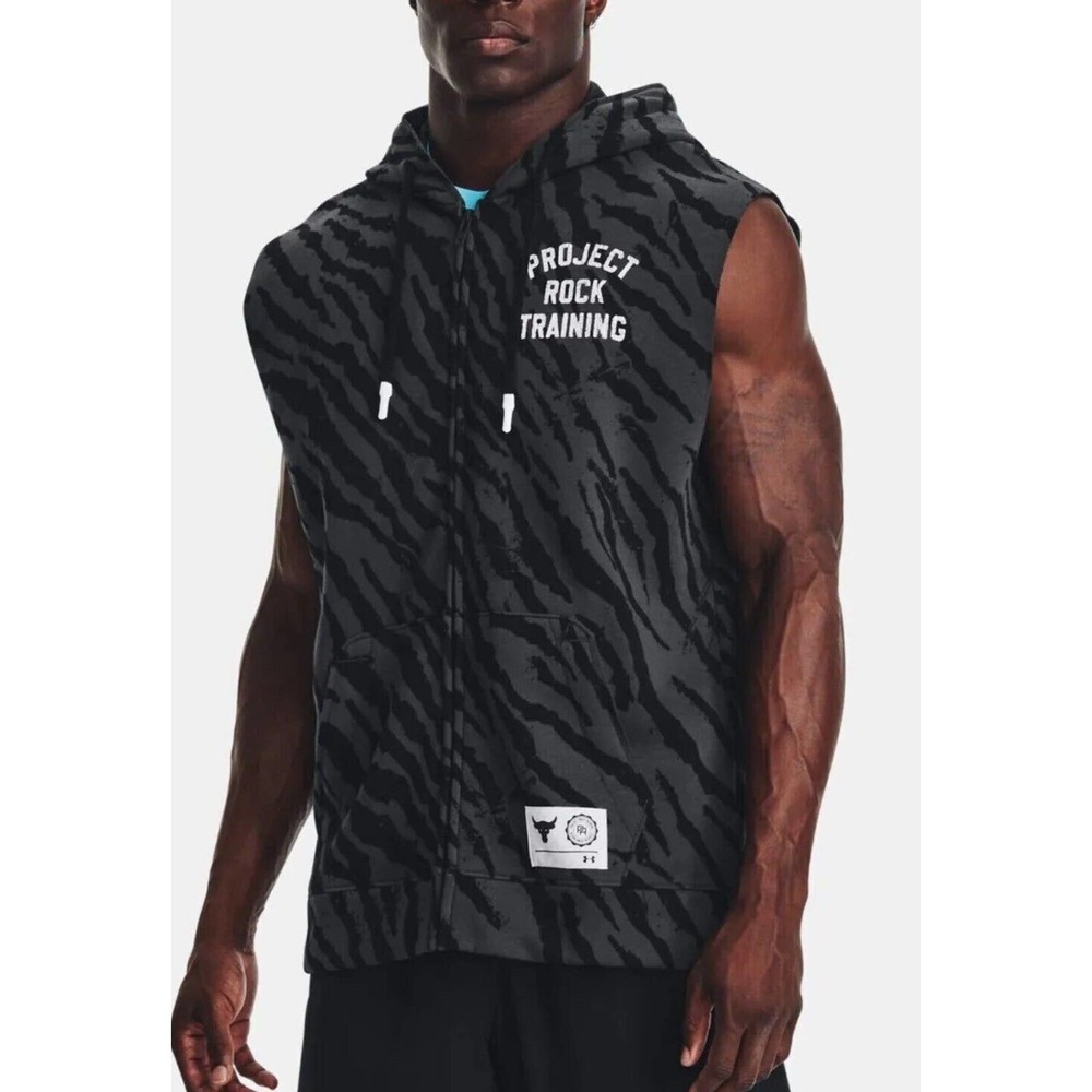 THE Rock Under Armour Run Gym Training Fleece Jacket Mens Large New Fast Ship